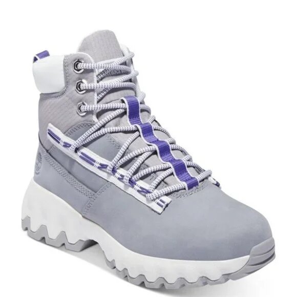 NWT Timberland Greenstride Edge Waterproof Nubuck Gray Hiking Boots 8 - Picture 1 of 10